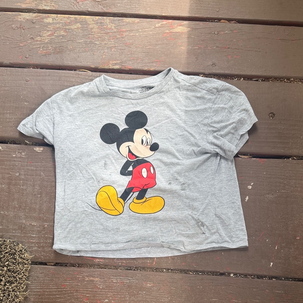 Disney Mickey Mouse Gray and Red Kids T-Shirt